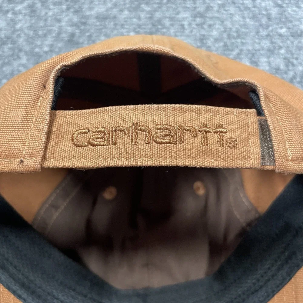Carhartt Baseball Cap Unisex One Size Brown Canvas Adjustable Logo Patch Hat